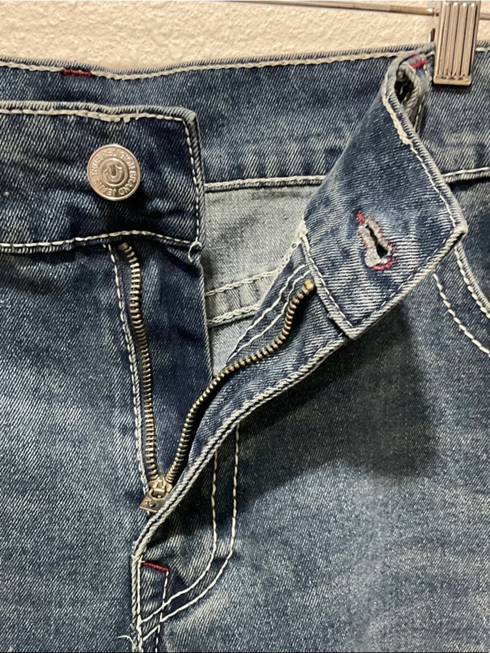 True Religion Big & Tall Men's Rocco Relaxed Skinny Dark Blue Jeans